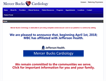 Tablet Screenshot of mercerbuckscardiology.com